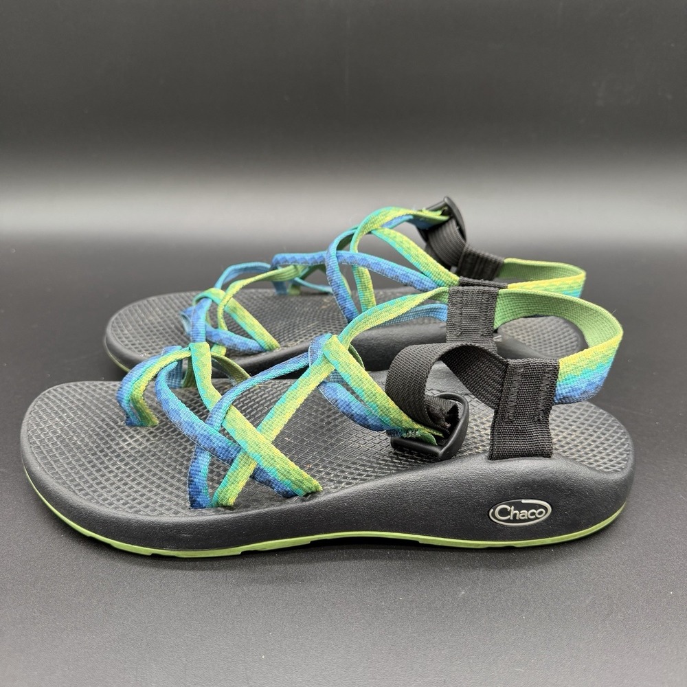 Chaco ZX2 Yampa Womens Size 11 Blue Green Black Beach Outdoor Strappy Sandals